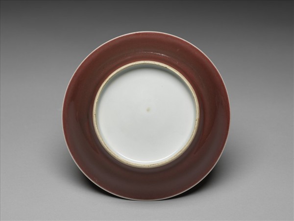 霽紅釉盤