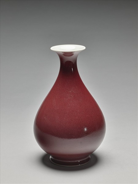 霽紅釉玉壺春瓶