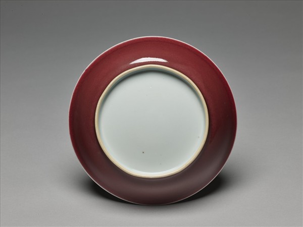 霽紅釉盤