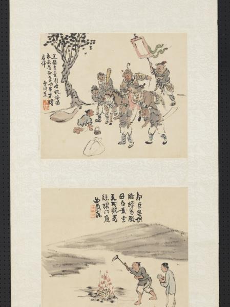 清曾衍東二十四孝八屏　軸　孝感動天