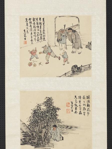 清曾衍東二十四孝八屏　軸　搤虎救父