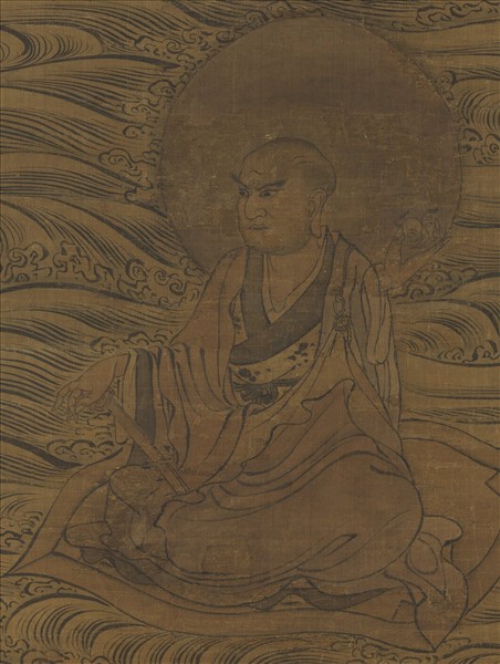 宋人畫應真渡水　軸