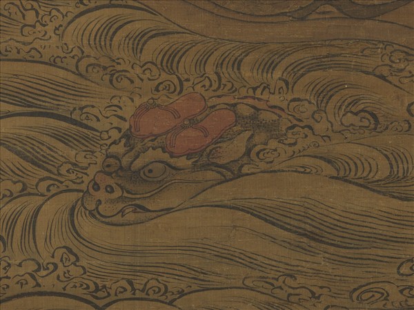 宋人畫應真渡水　軸