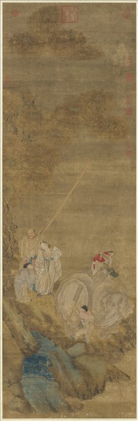 宋人畫洗象圖　軸