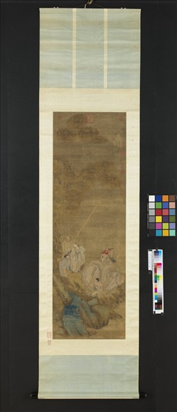 宋人畫洗象圖　軸