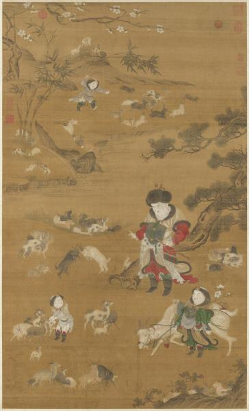 宋人畫吉祥開泰圖　軸