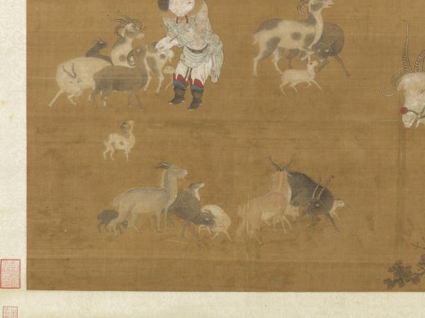 宋人畫吉祥開泰圖　軸