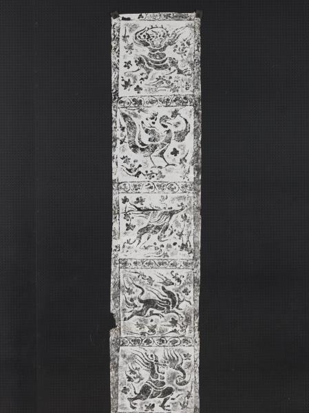 蕭梁陵墓墨拓本　畫像磚