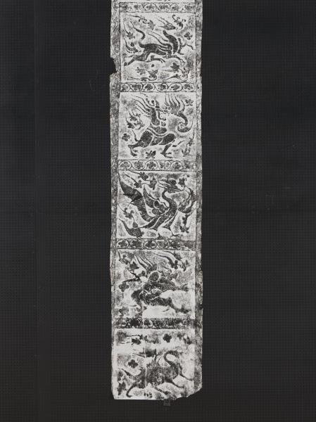 蕭梁陵墓墨拓本　畫像磚