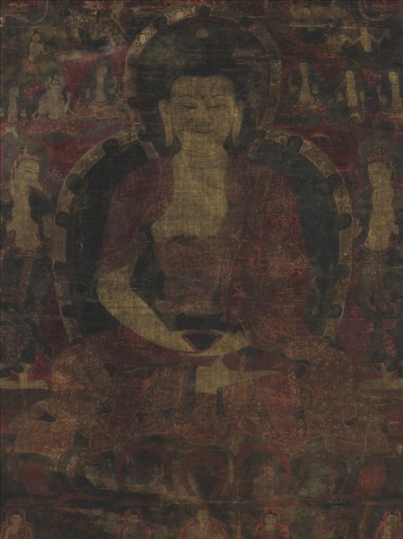 西藏十五世紀阿彌陀佛唐卡