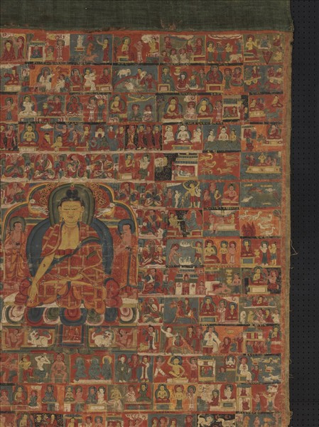 西藏十五世紀佛傳圖唐卡