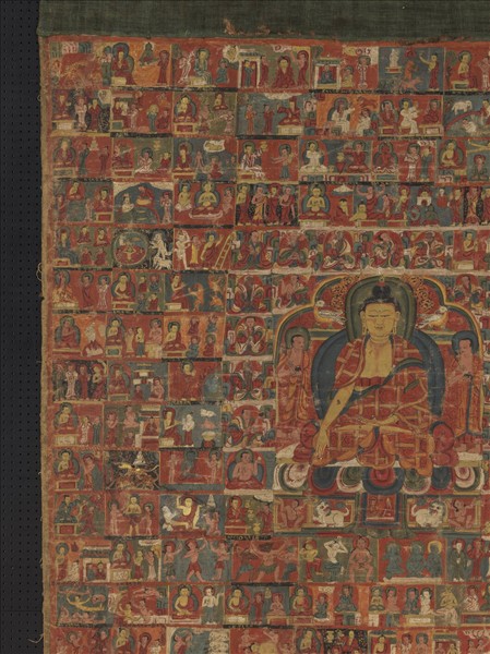 西藏十五世紀佛傳圖唐卡