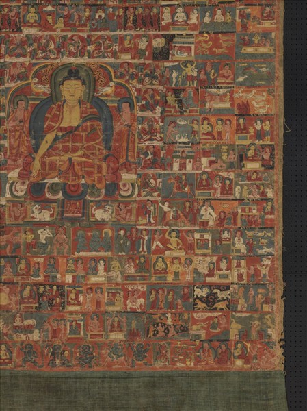 西藏十五世紀佛傳圖唐卡