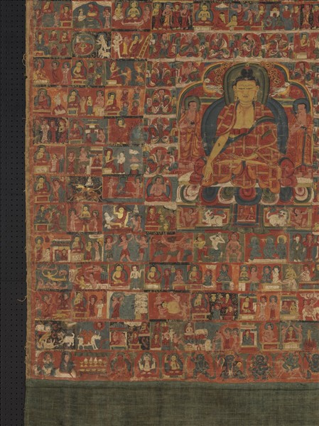 西藏十五世紀佛傳圖唐卡