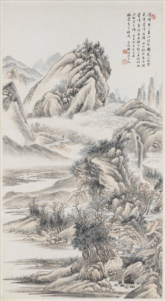 民國馮迥春江曉別圖　單片