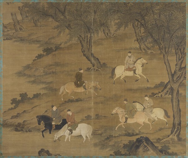 元人射獵圖　軸