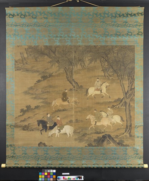 元人射獵圖　軸