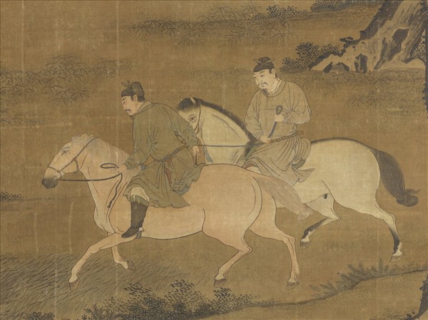 元人射獵圖　軸