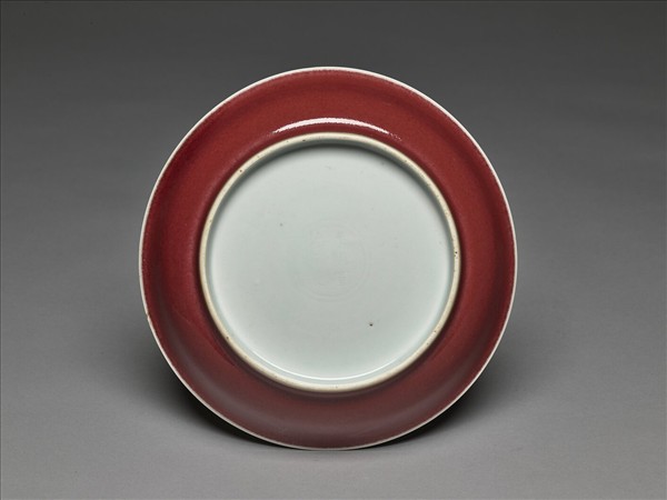 霽紅釉盤