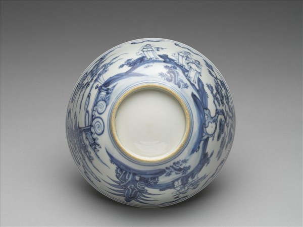 青花歲寒三友圖碗