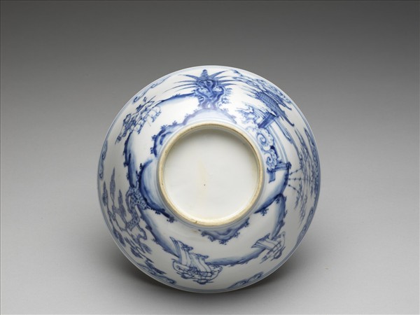 青花歲寒三友圖碗