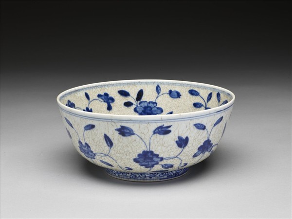 青花花果紋碗