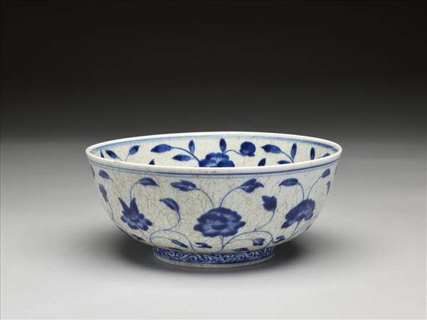 青花花果紋碗