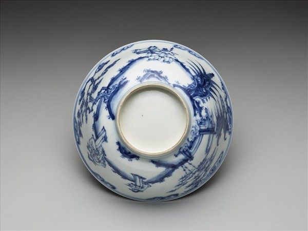 青花歲寒三友圖碗