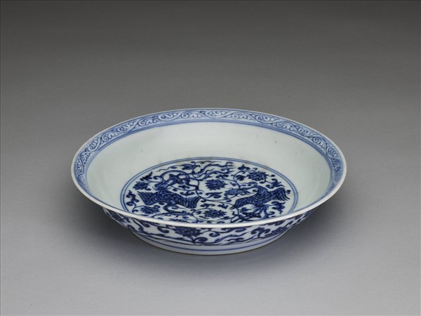 青花鳳凰紋盤