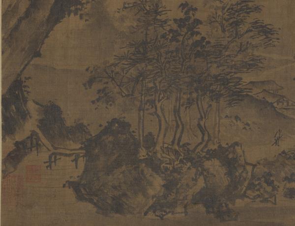 宋夏圭溪山高逸圖　軸