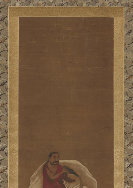 元錢選洗象圖　軸