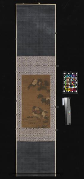 元錢選芙蓉鴛鴦圖　軸