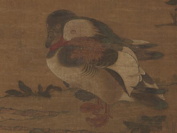 元錢選芙蓉鴛鴦圖　軸