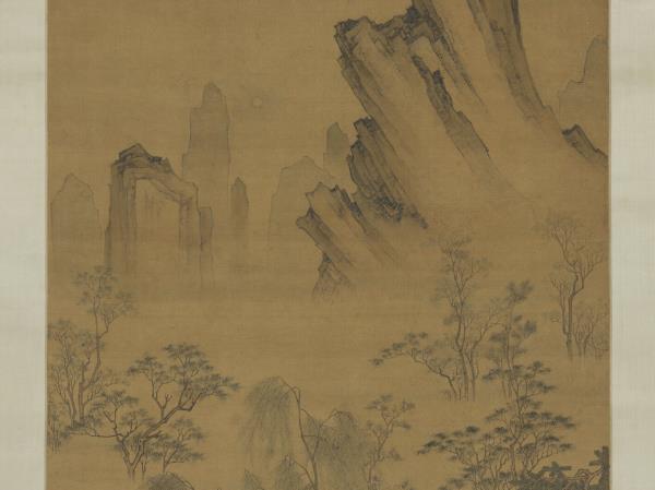 明仇英春遊晚歸圖　軸