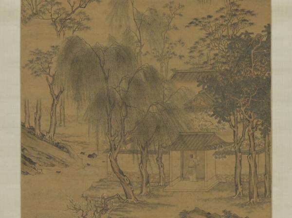 明仇英春遊晚歸圖　軸