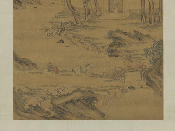 明仇英春遊晚歸圖　軸