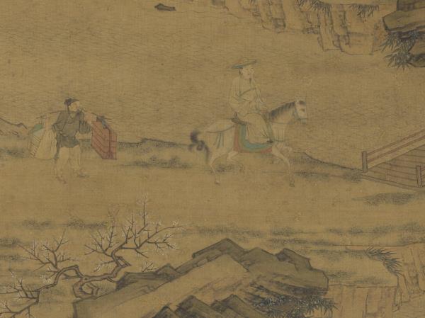 明仇英春遊晚歸圖　軸