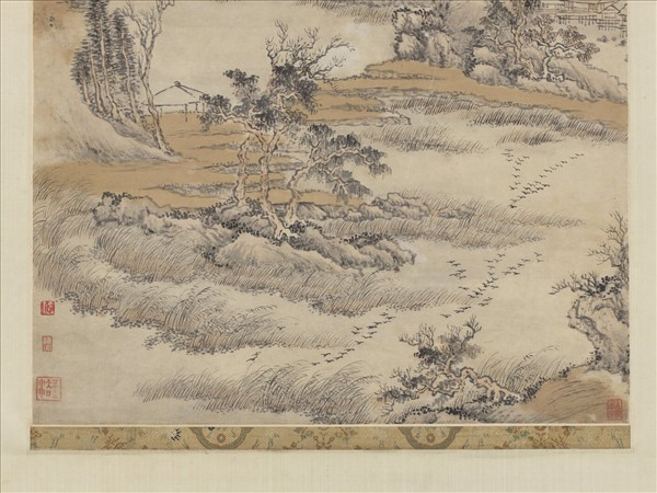 清王翬仿元人平遠小景圖　軸