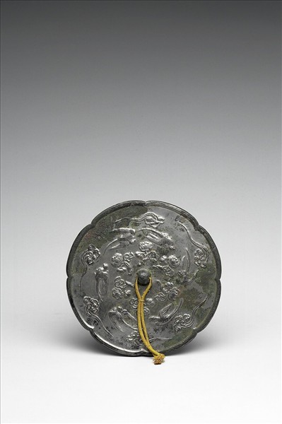 舞燕花枝紋葵花鏡