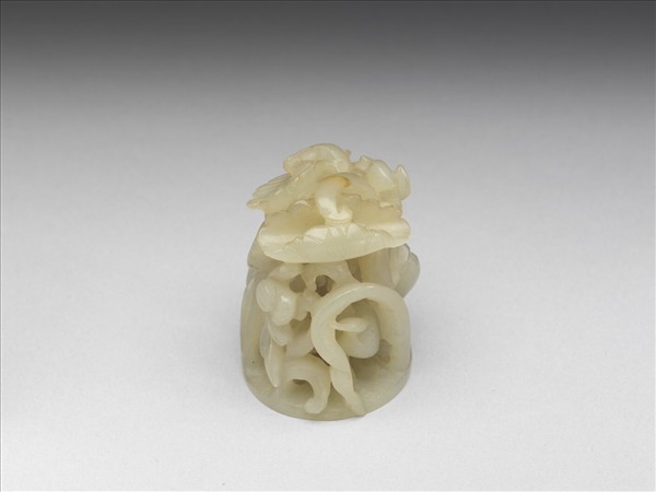 汀渚鷺鷥紋玉頂