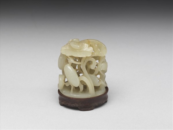 汀渚鷺鷥紋玉頂