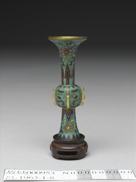 掐絲琺瑯獸面紋觚