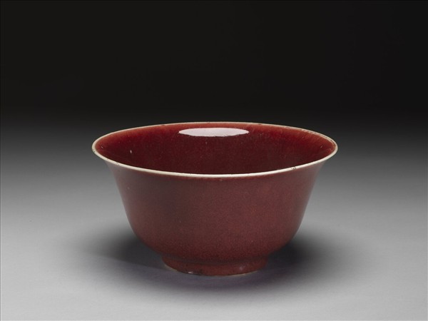 霽紅釉碗