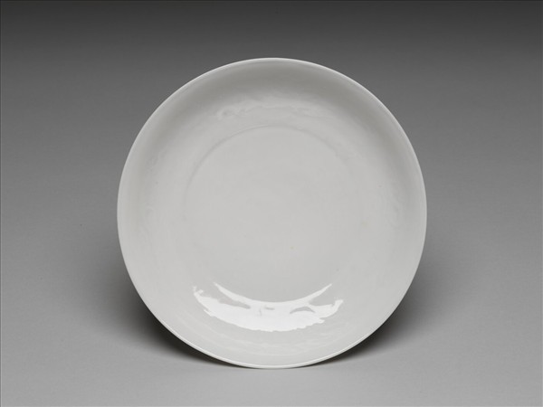 甜白釉鳳紋盤