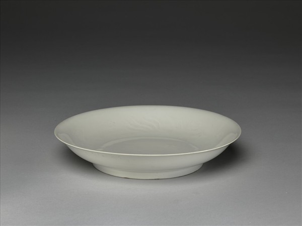 甜白釉鳳紋盤