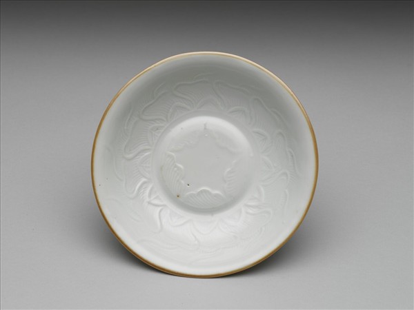 官窯 甜白花卉碟