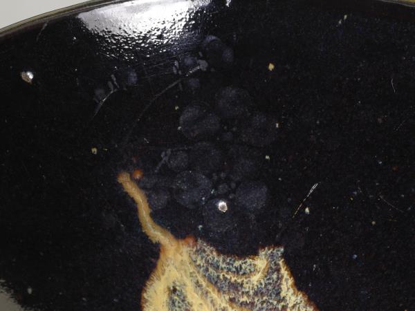 吉州窯 烏金釉葉紋碗