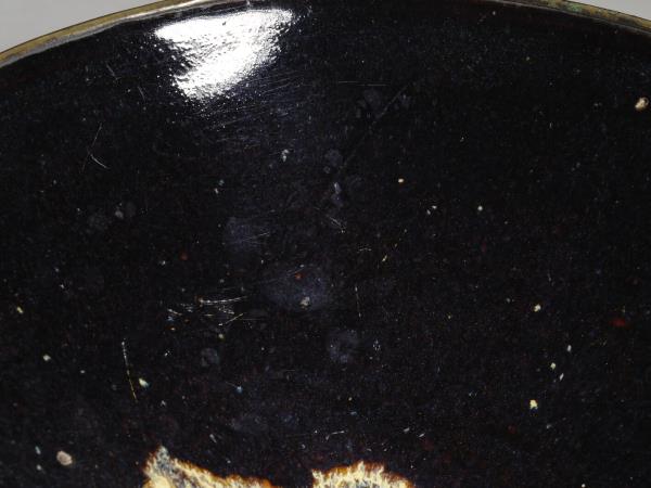 吉州窯 烏金釉葉紋碗