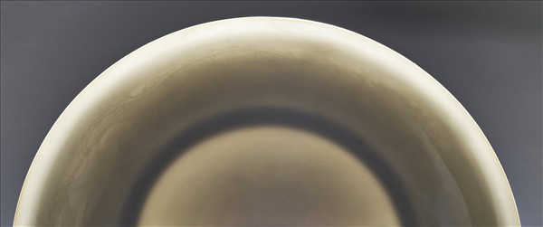 白釉錐拱龍紋盤