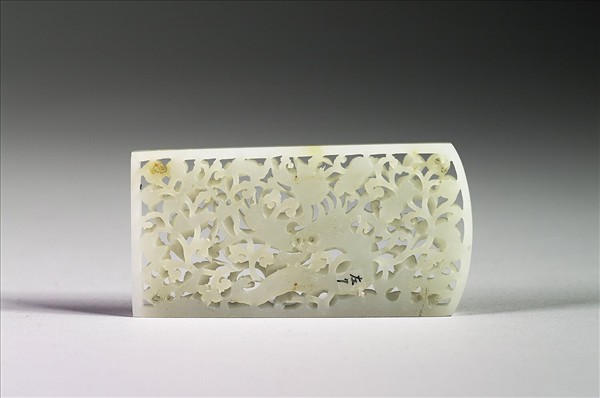 玉魚龍花草紋帶飾